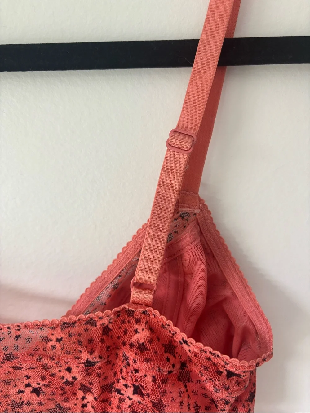 Free People Intimately Red Bralette Mesh Lace Dainty Stars Festival Concert